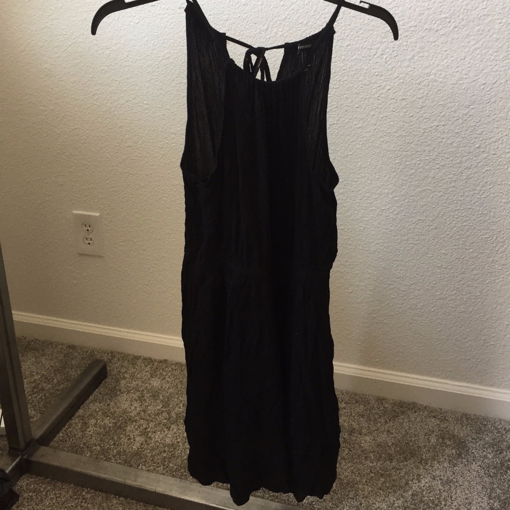 black mini dress